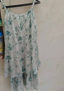 Floral Print Pleated Midi Dress