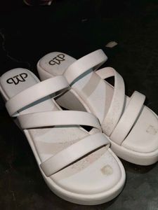 White Wedge Heels
