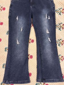 Flared Ripped Jeans