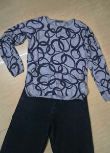 Patterned Knit Sweater