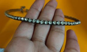 Sparkling Rhinestone Thin Choker Necklace