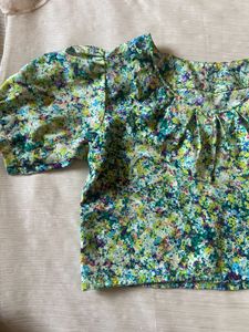 Custom made green crop top