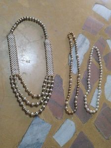 Elegant Pearl Necklace Set
