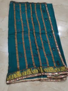 Mysore silk  Saree with Golden Border, stiched