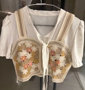 Crochet Floral Crop Top