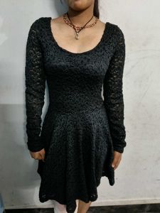 Elegant Black flared Dress