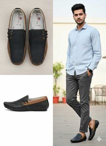 Stylish Blue Star Men's Loafers