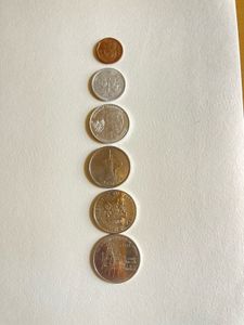 6 Foreign Countries Coin Set