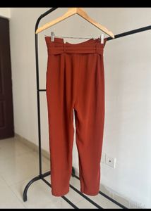 High Waisted Paperbag Waist Pants