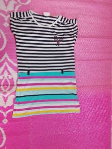 Striped Tunic with Colorful Pocket