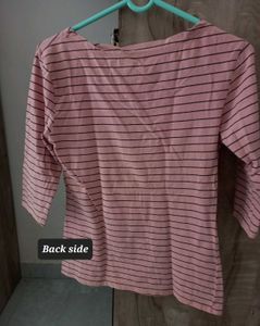 Striped 3/4 Sleeve T-Shirt