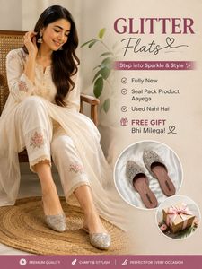 Sparkling Glitter Flats - New & Stylish