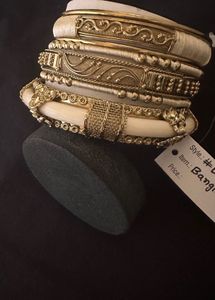 Vintage Ivory Resin Bangles