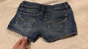 Vintage 2000s Acid Blue Denim Low-Waist Shorts