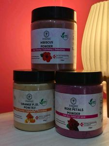 Puranex Face Powders - Hibiscus, Orange &amp; Rose