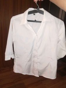 Classic White Button-Up Shirt