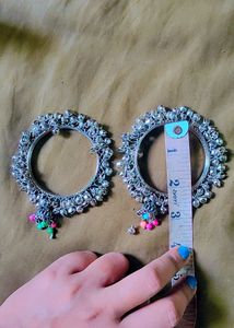 Silver Metal Ghungroo Bangles