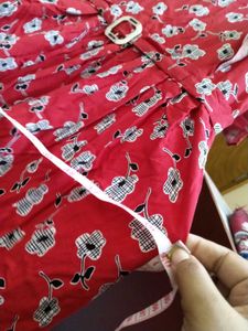Red Floral Print Dress