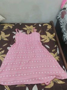 Cute Pink Heart Print Sundress