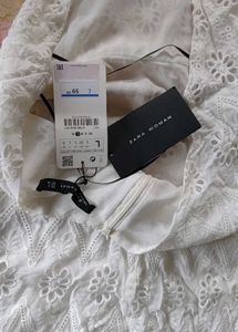 White Embroidered Halter Dress