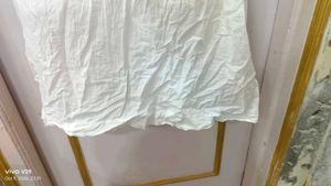 Flowy White V-Neck Tunic dress