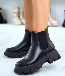 Chunky Sole Black Chelsea Boots