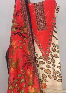 Brand New heavy chinon Mirror Work suit set