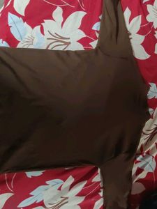 Brown Turtleneck Top
