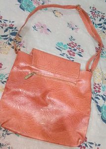 Chic Coral Studded Crossbody Bag
