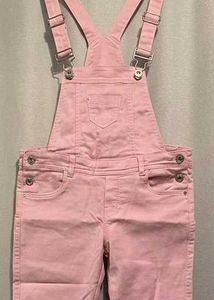 Baby Pink Denim Dungaree Jumpsuit