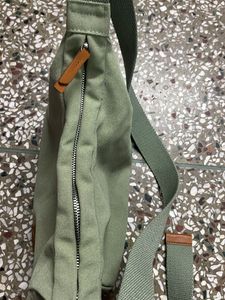 Light Green Canvas Crossbody Bag