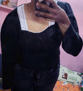 Elegant Black Long Sleeve Top