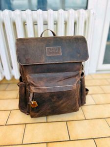 Vintage Brown Leather Backpack