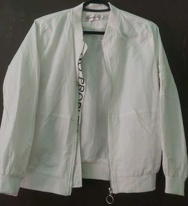 Stylish White Bomber Jacket