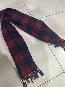 Plaid Fringe Scarf