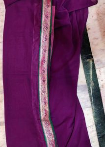 Elegant Purple Silk Saree (without blouse)