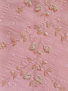 Peach Embroidered Ethnic Skirt aari worked