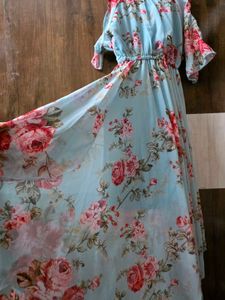 Beautiful Floral Cold Shoulder Dress