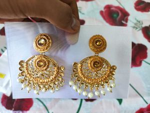 Gold Tone Dangle Earrings sealed pack