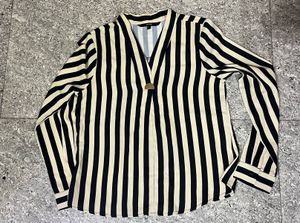 vero moda Striped V-Neck Blouse