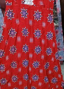 Red Floral Print Dress