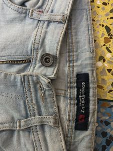 Light Wash Distressed Denim Jeans