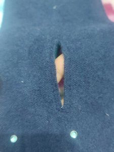 Navy Blue Embellished Scarf