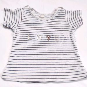 Baby Girl Striped LOVE Tee suitable 4yr