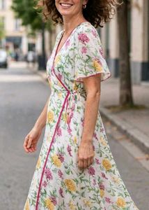 Floral Print Wrap Dress