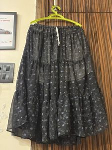 Black Floral Maxi Skirt