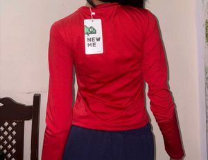Newme Red Long Sleeve Top