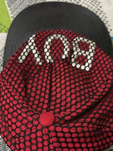 Red &amp; Black 'BOY' Cap