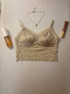Beige lace bralette