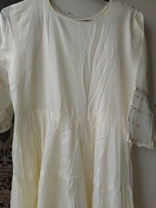 Embellished Cream Kurta